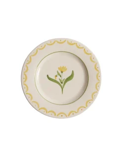Pick a Poppy Cottage Flower Salad Plate Yellow
