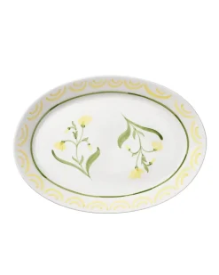 Pick a Poppy Cottage Flower Serving Plate Yellow