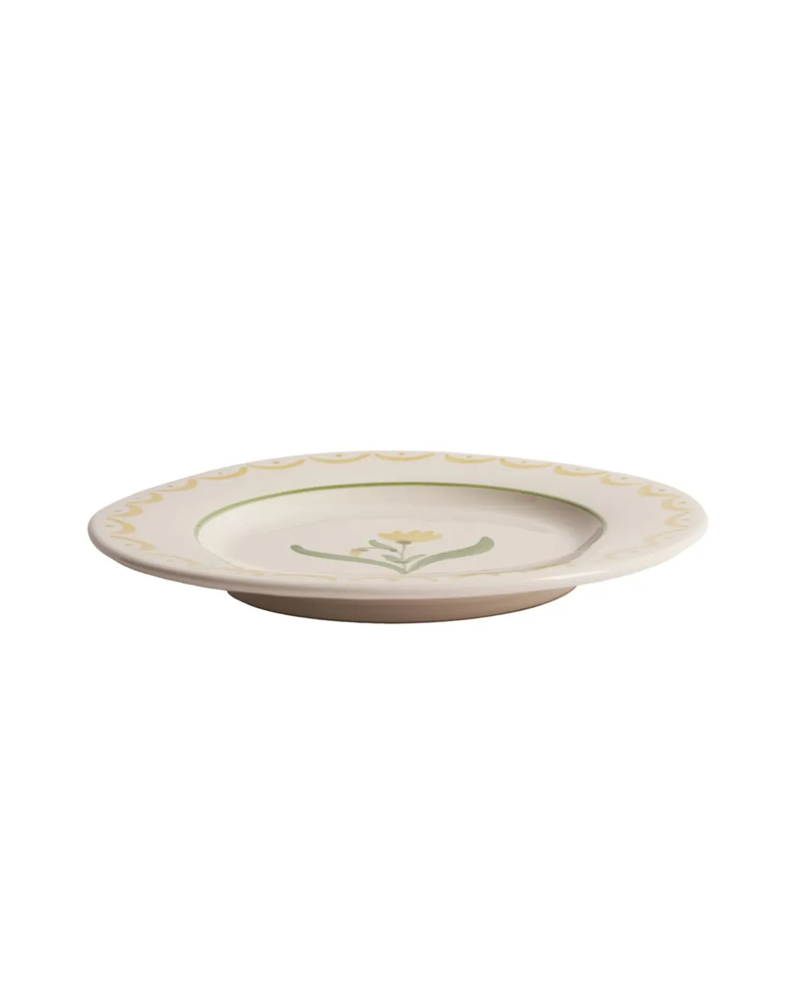 Pick a Poppy Cottage Flower Salad Plate Yellow