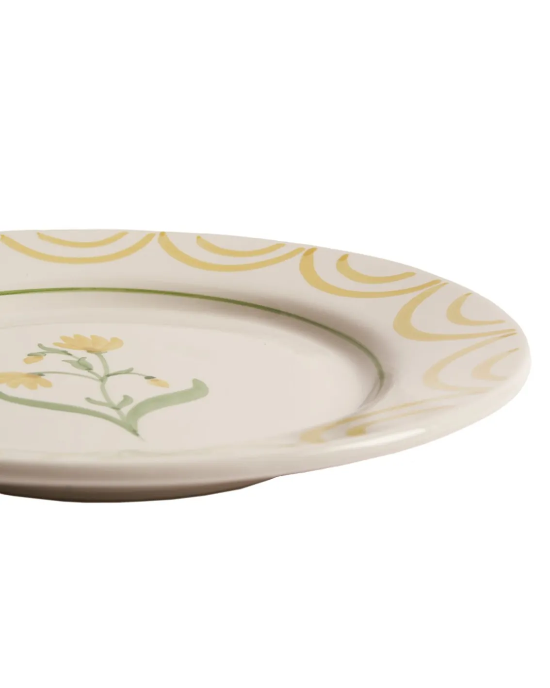 Pick a Poppy Cottage Flower Dinner Plate Yellow