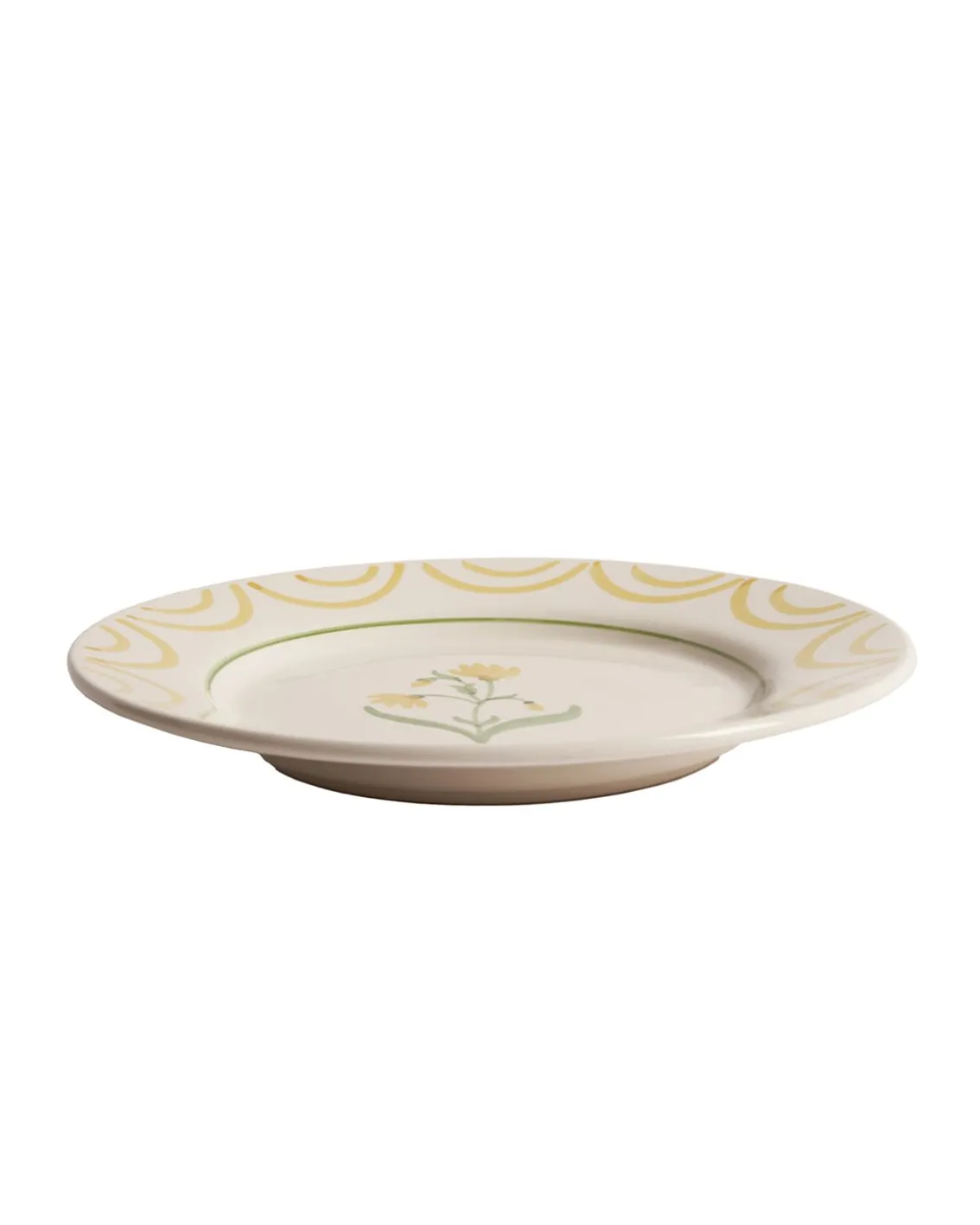 Pick a Poppy Cottage Flower Dinner Plate Yellow