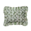 Pick a Poppy Damson Cushion 30X40 Cm Green