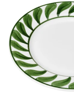Pick a Poppy Swirl Salad Plate Green