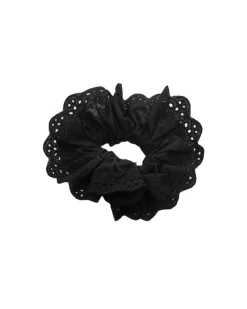 Pico Lace Scrunchie Black