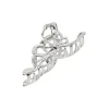 Pico Petite Metallic Bow Claw Shiny Silver