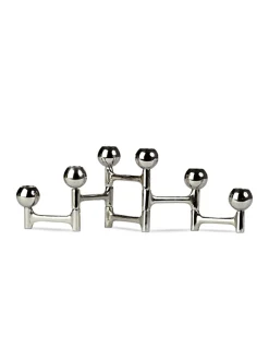 POLSPOTTEN Candle Holder Folding Round Silver