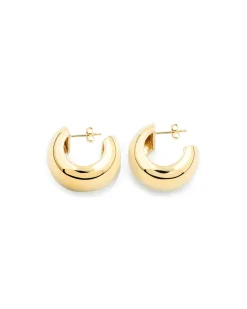 Ragbag Drop Wide Hoops Gold