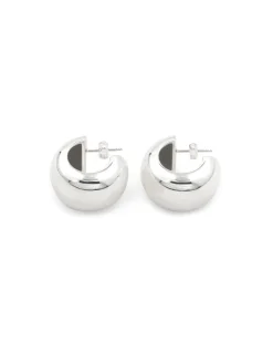 Ragbag Drop Wide Hoops Silver