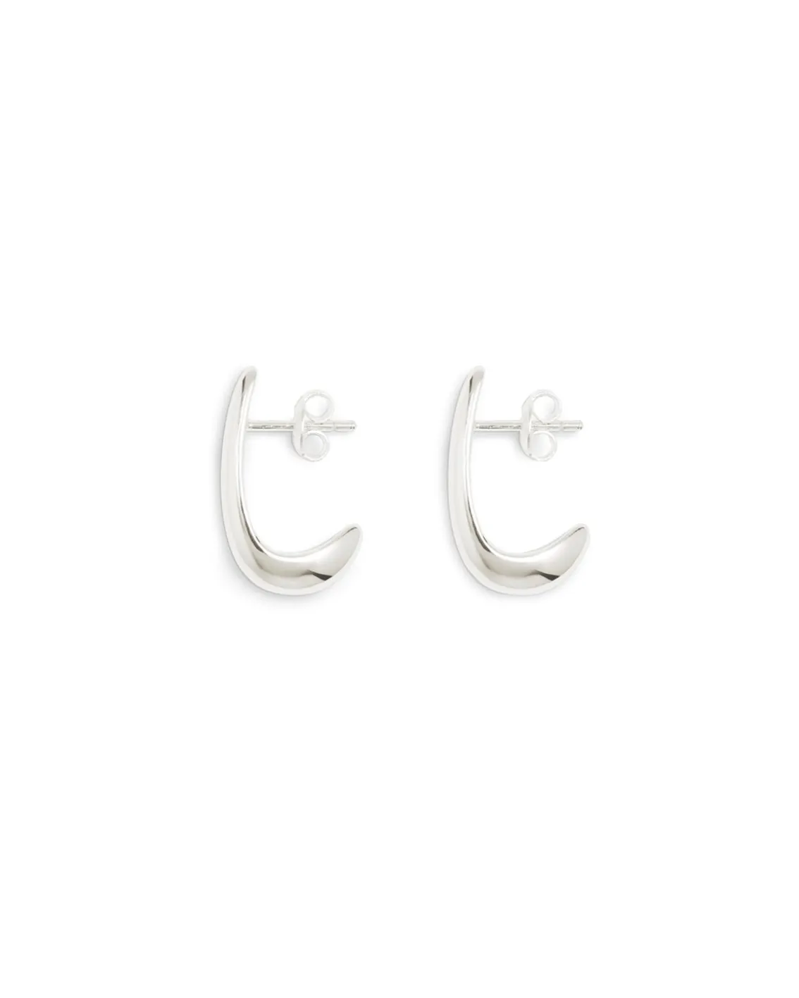 Ragbag Dualism Sculptural Earrings Silver