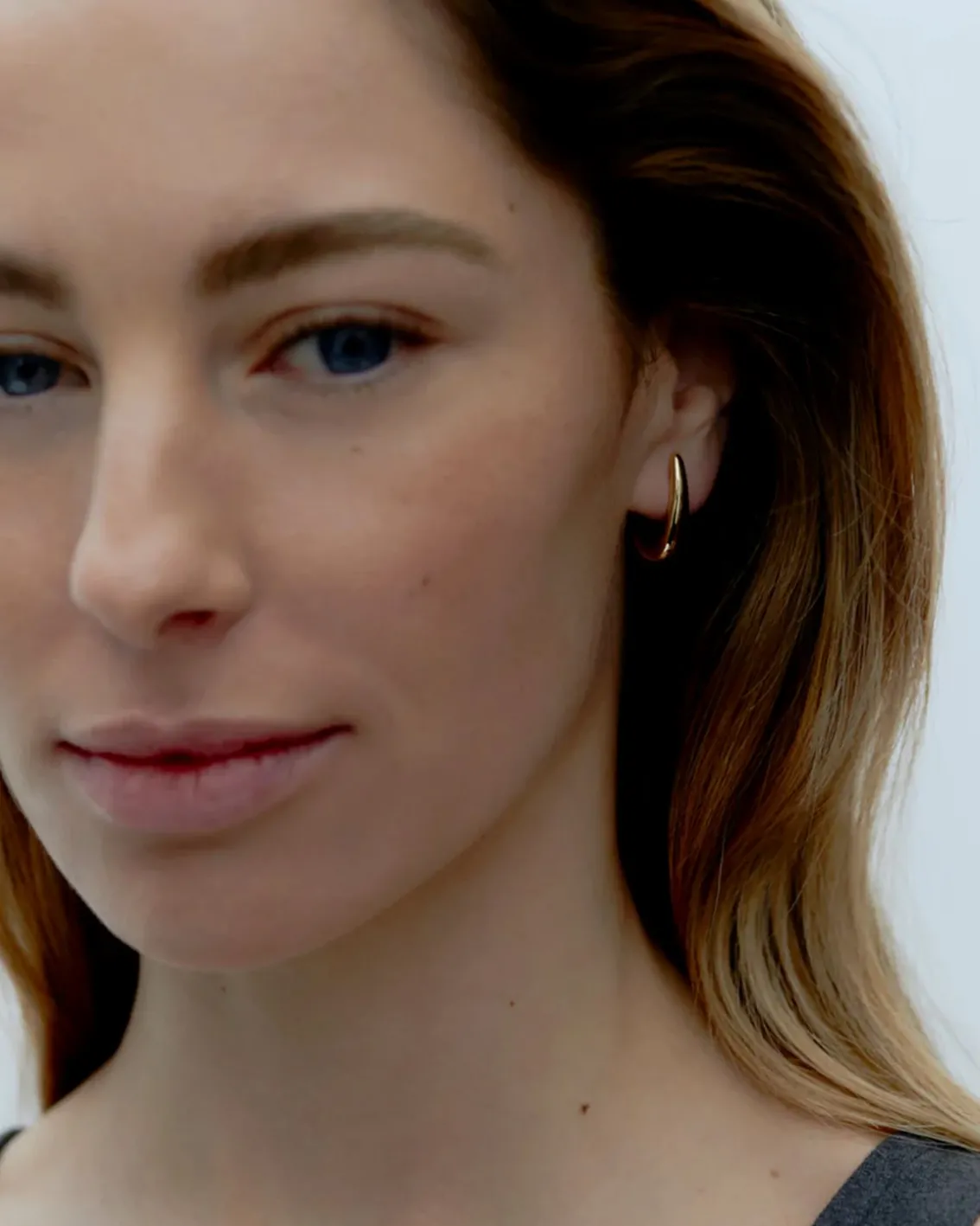 Ragbag Dualism Sculptural Earrings Gold
