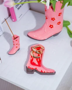 Rodeo Cowboy Boot Storage Tray Red/Pink