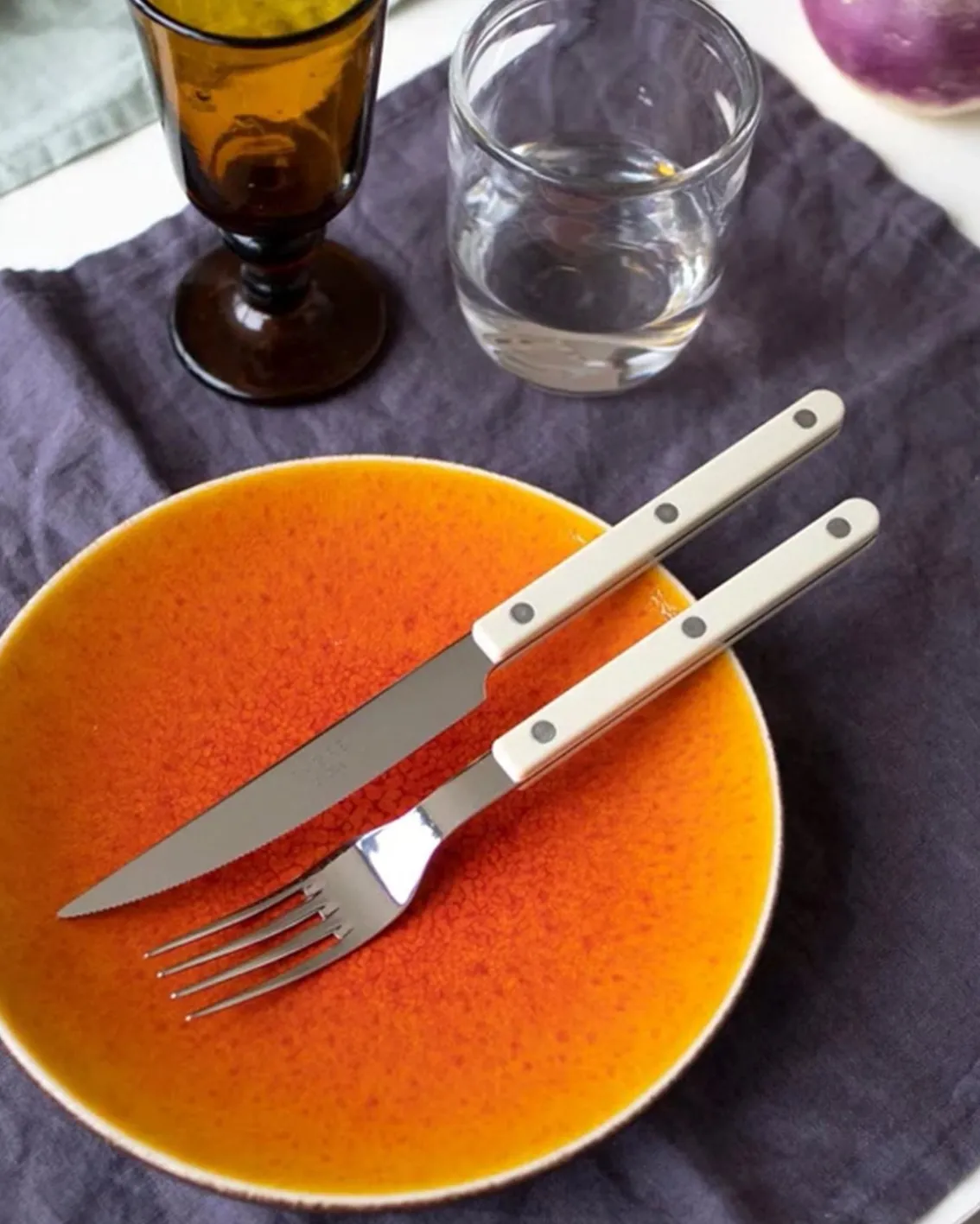 Sabre Paris Bistro Dinner Knife Ivory