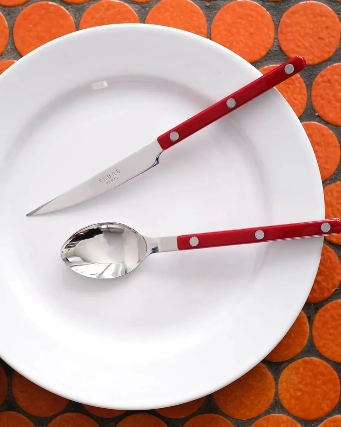 Sabre Paris Bistro Soup Spoon Burgundy