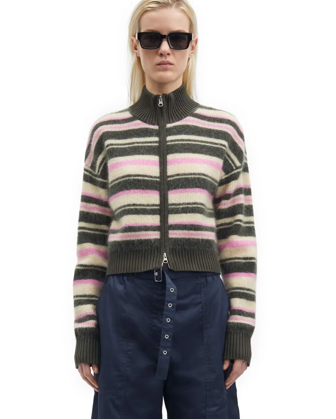 Samsøe Samsøe Jeanne Cardigan Forest Night Stripe