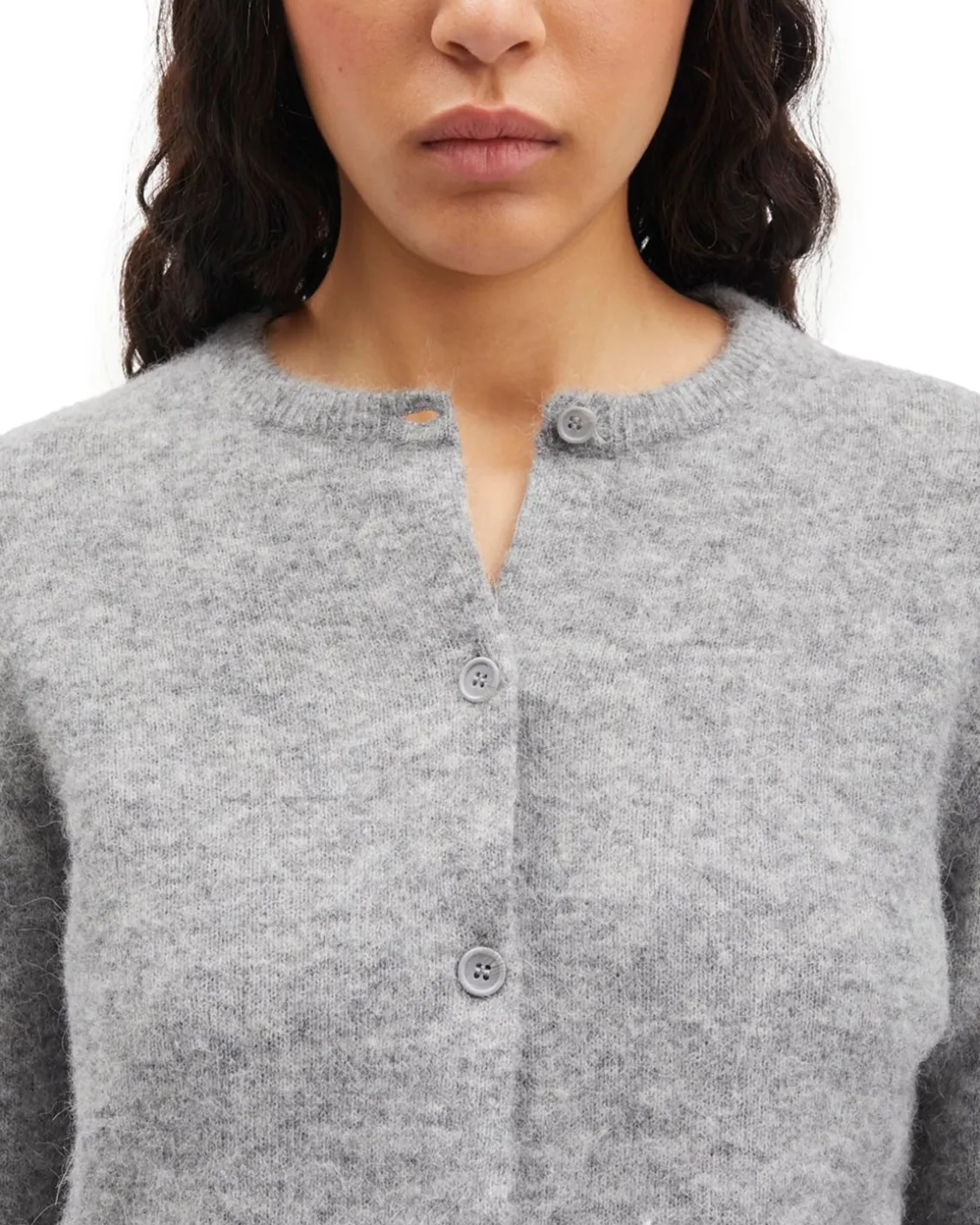 Samsøe Samsøe Nor Short Cardigan Grey Melange