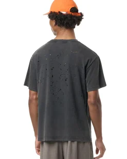Satisfy Mothtech T-Shirt Aged Black/Blue Logo