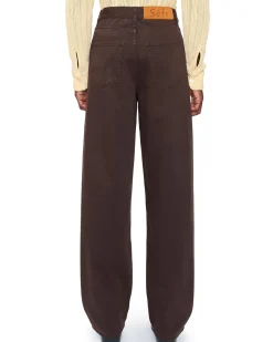 Séfr Wide Cut Jeans Washed Brown