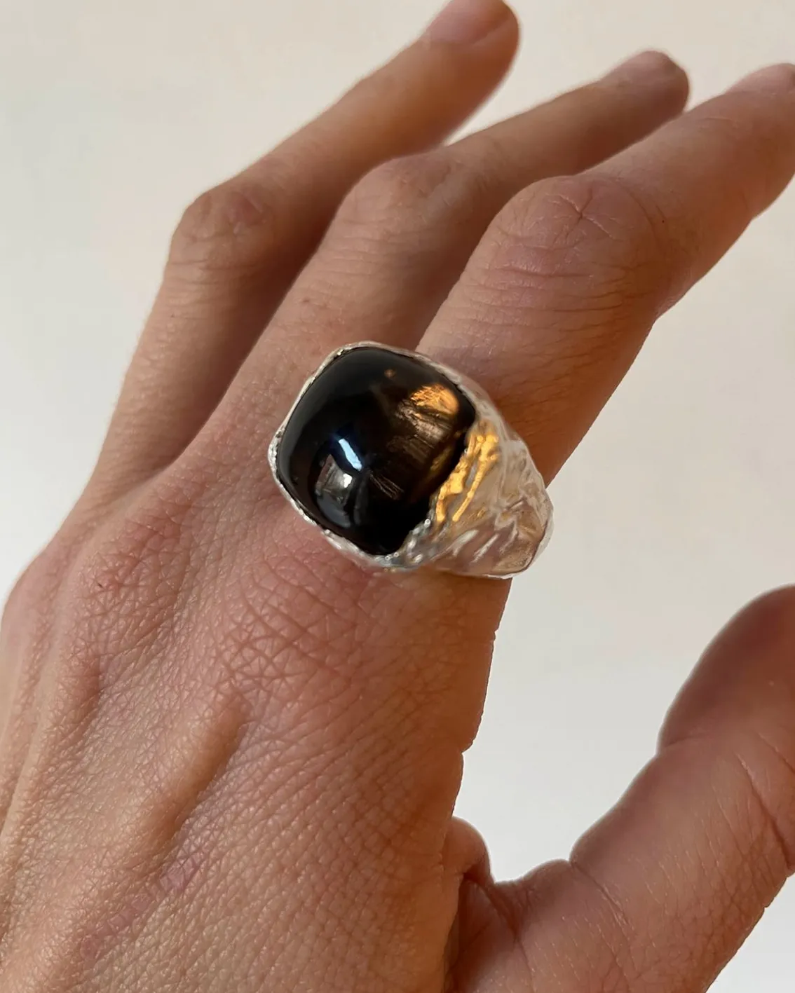 Simuero Boya Ring Brown Silver