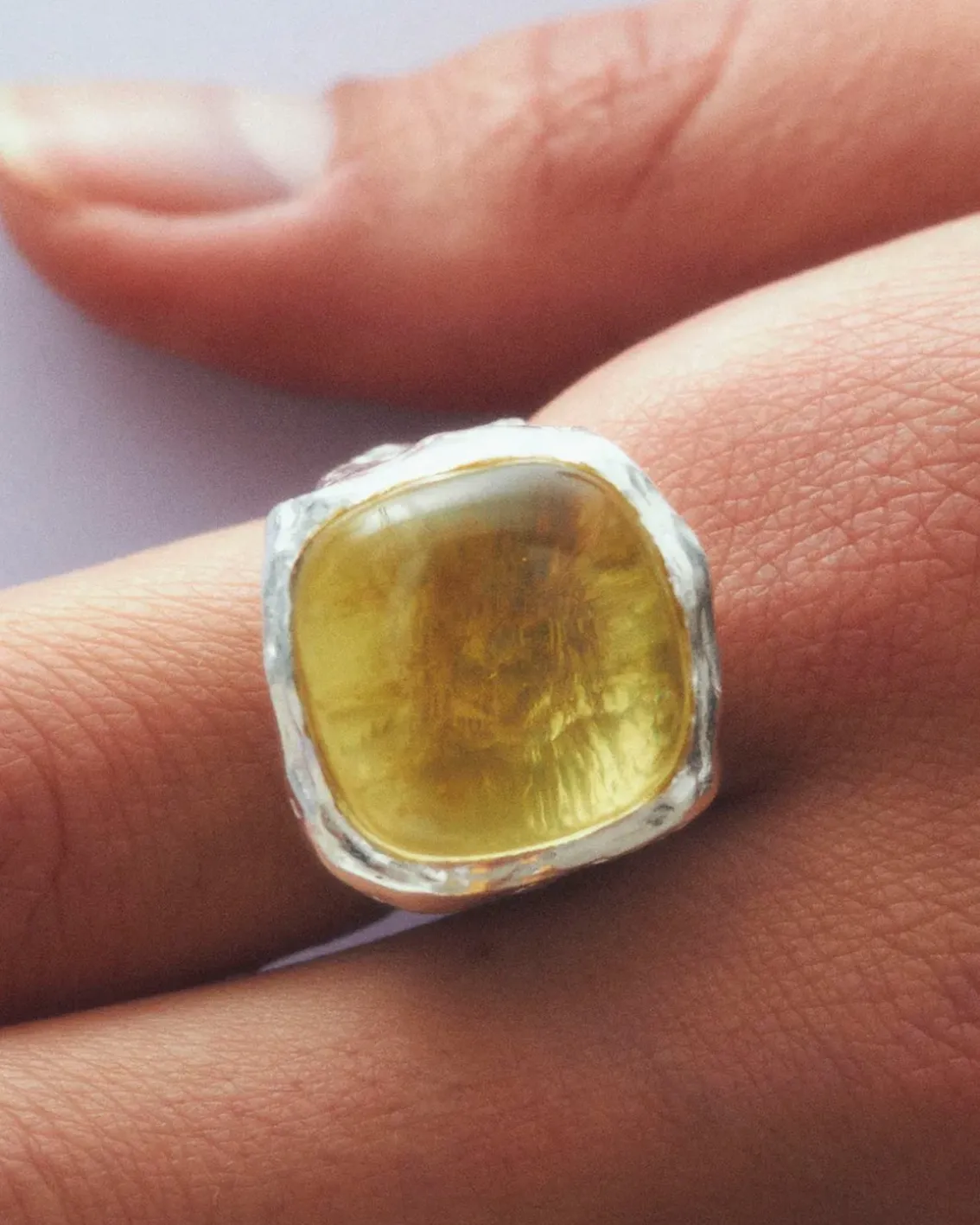 Simuero Boya Ring Yellow Silver