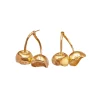 Simuero Cerezas Earrings Gold