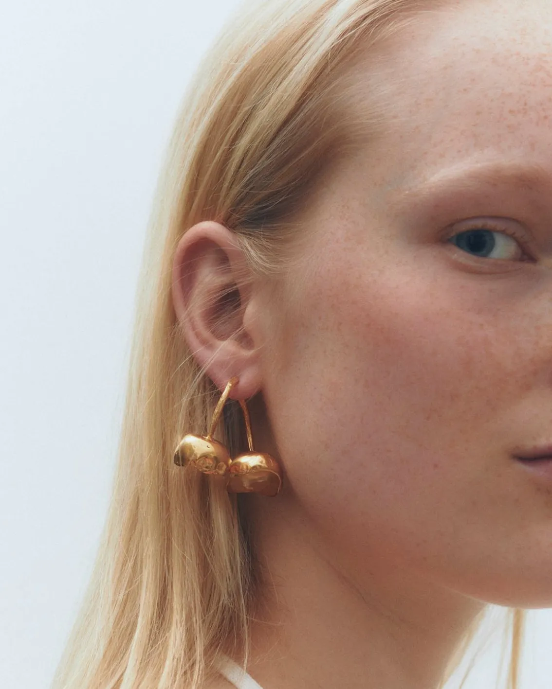 Simuero Cerezas Earrings Gold