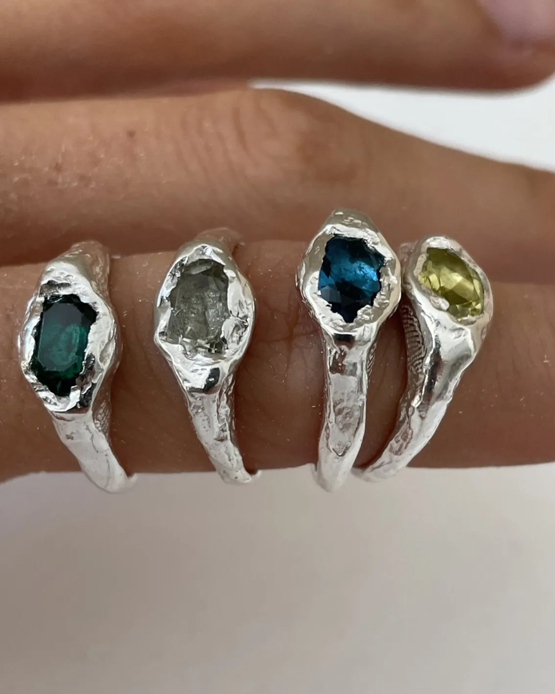 Simuero Faro Ring Blue Silver