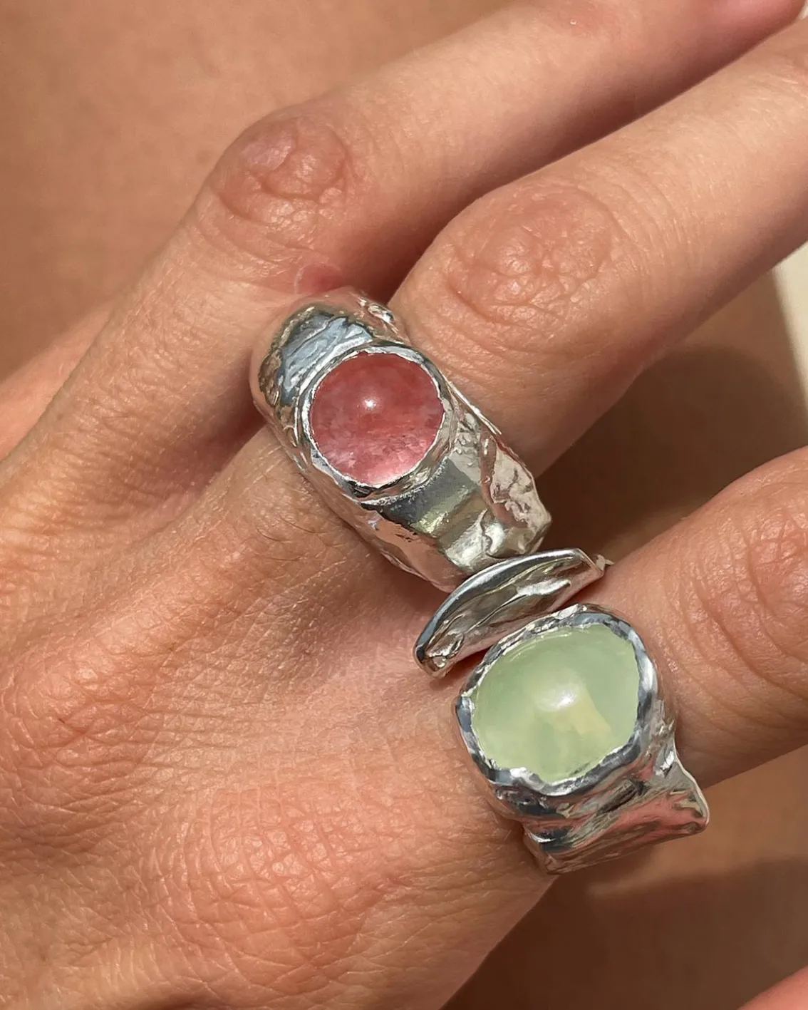 Simuero Fruto Ring Cherry Silver