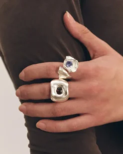 Simuero Moma Ring Brown Silver