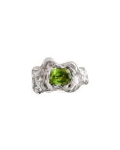 Simuero Ola Ring Green Silver