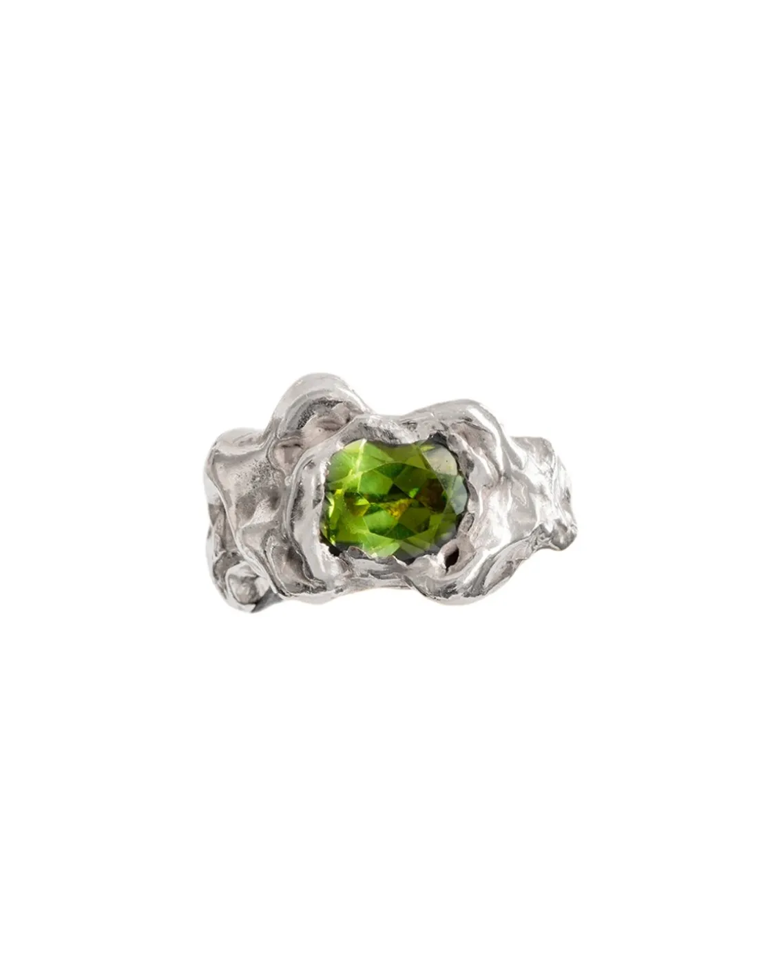 Simuero Ola Ring Green Silver