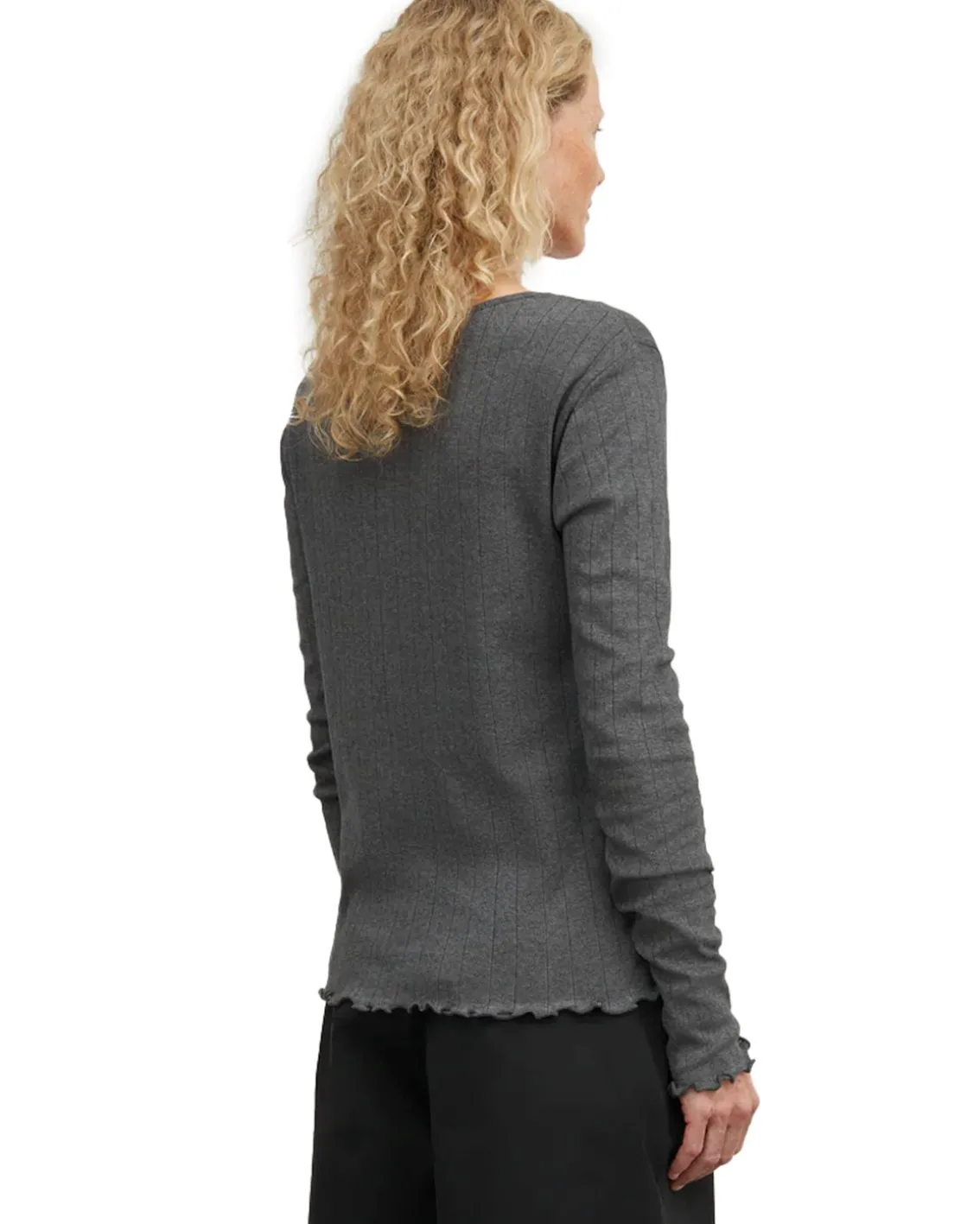 Skall Studio Edie Cardigan Dark Grey Melange