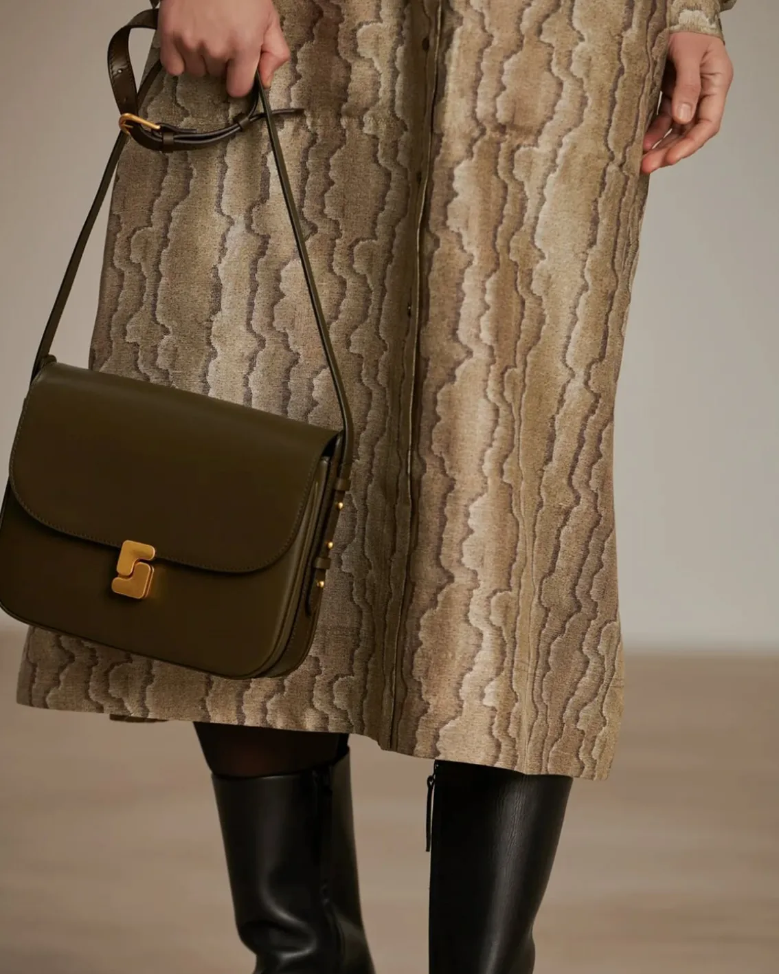 Soeur Bellissima Maxi Bag Taupe Brown