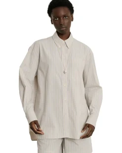 Soeur Carlotta Shirt Light Grey/Ecru