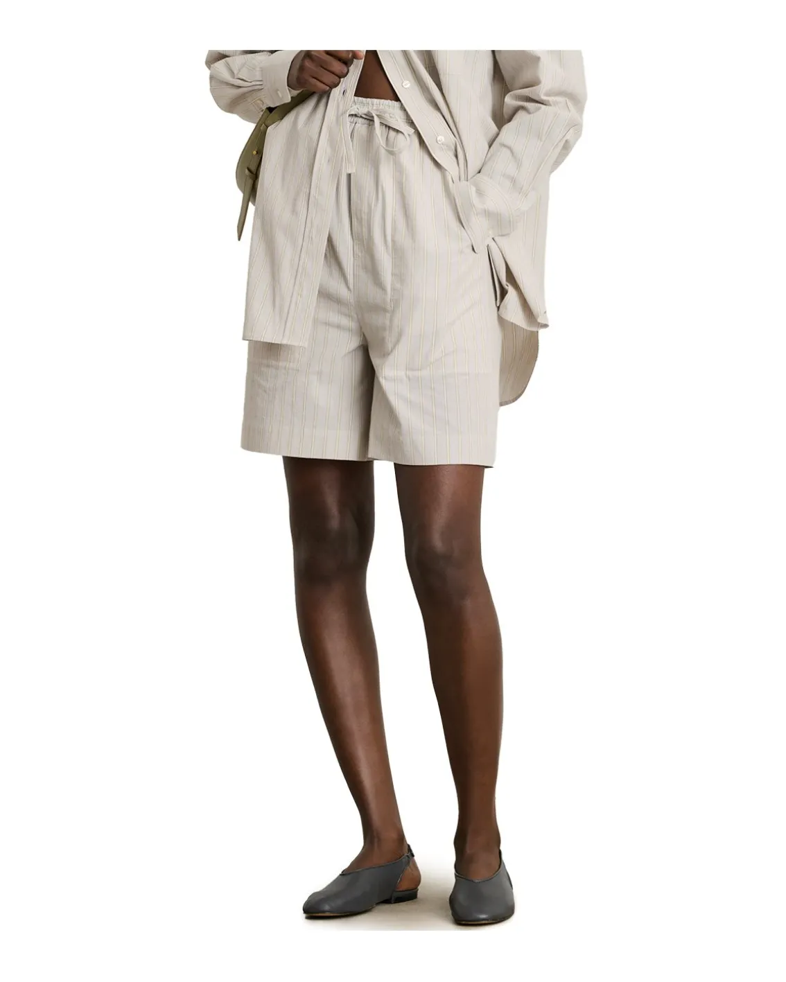 Soeur Emeric Shorts Light Grey/Ecru