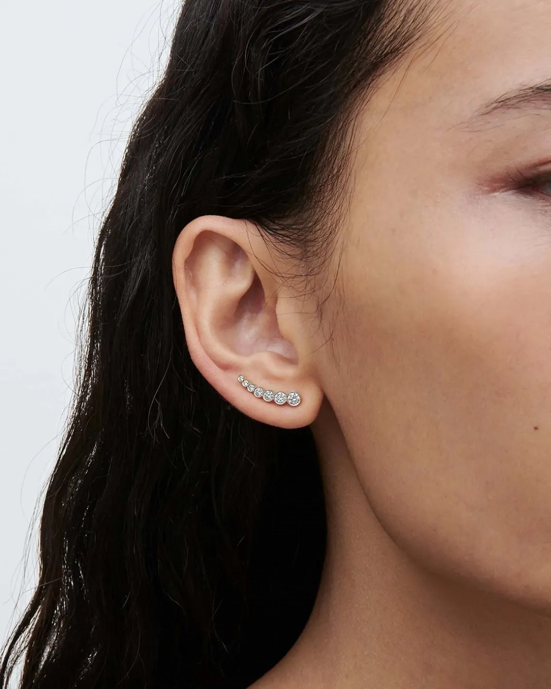 Sophie Bille Brahe Petit Croissant De Lune Earring Left Gold