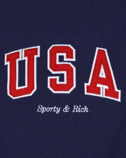 Sporty & Rich Usa Quarter Zip Navy