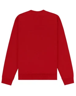 Sporty & Rich Varsity Crest Crewneck Ruby