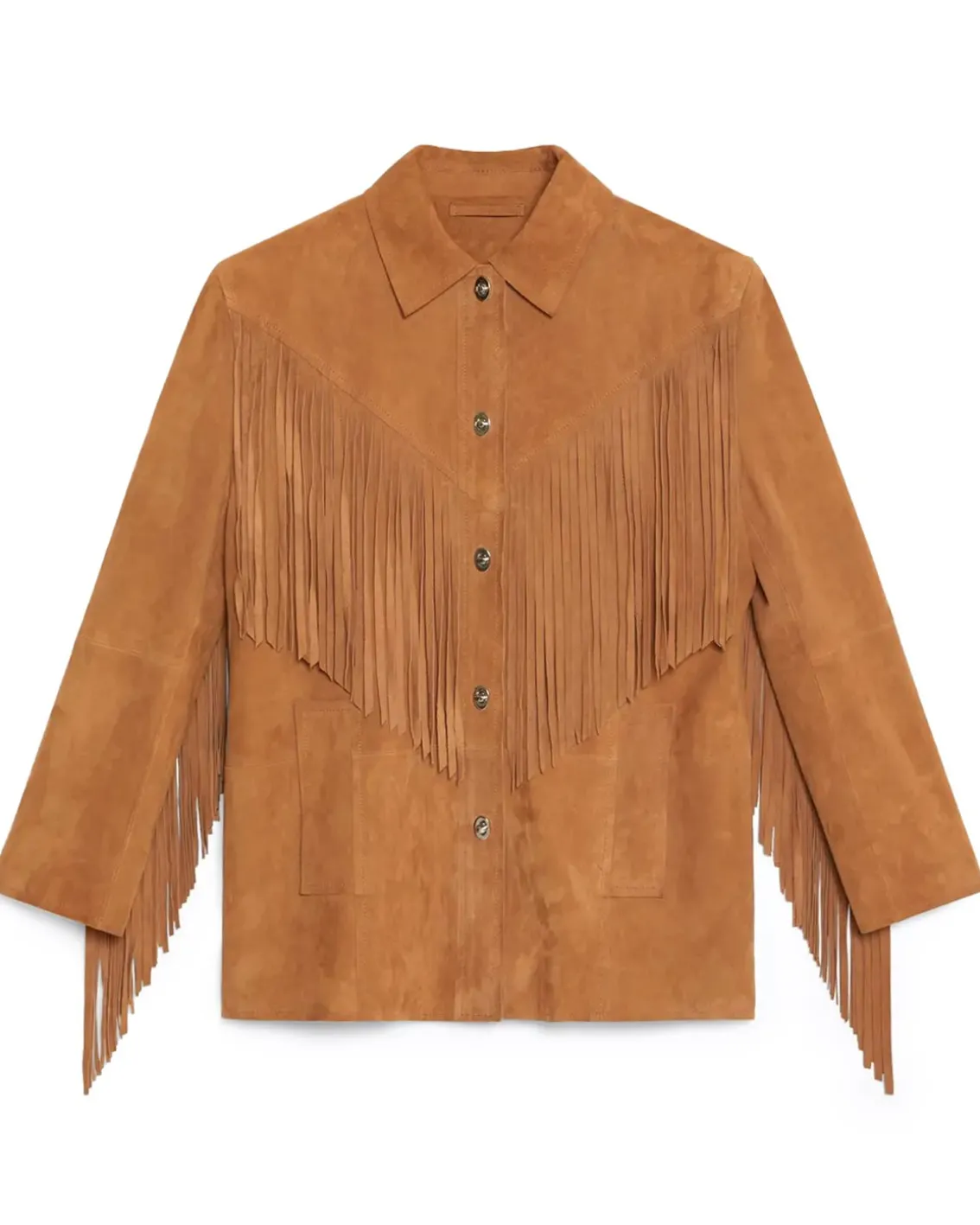 Stand Studio Estee Fringe Jacket Desert Tan
