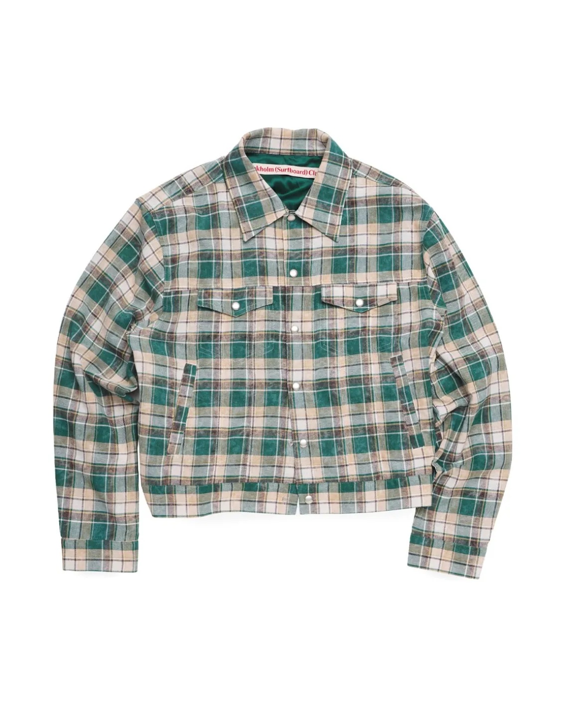 Stockholm Surfboard Club Terrence Jacket Green Check