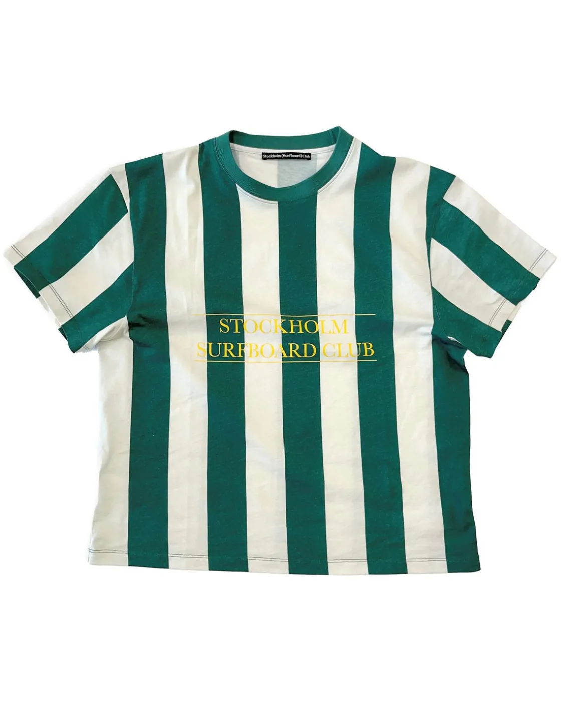 Stockholm Surfboard Club Box T-Shirt Stripe Green/White