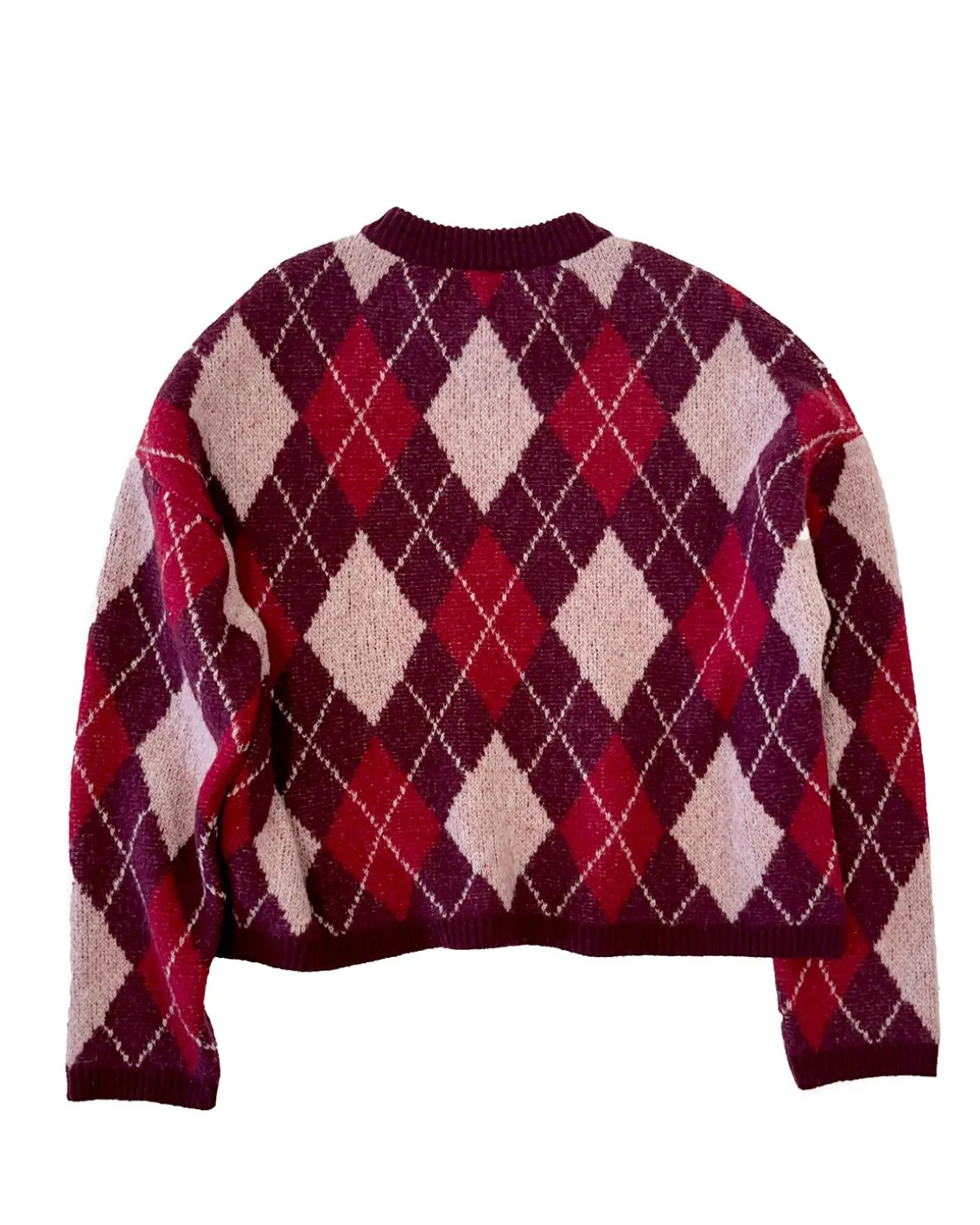 Stockholm Surfboard Club Knitted V-Neck Sweater Pink
