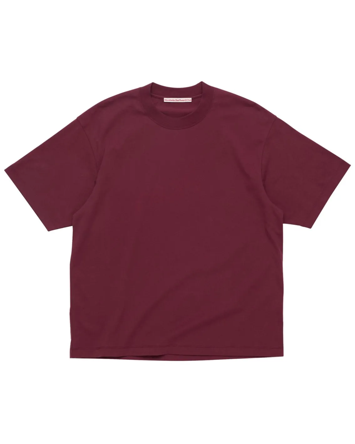 Stockholm Surfboard Club Regular Back Logo T-Shirt Maroon