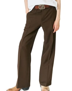 Stockholm Surfboard Club Sune Tailored Bootcut Trousers Brown