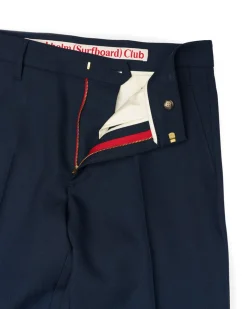 Stockholm Surfboard Club Sune Tailored Bootcut Trousers Navy