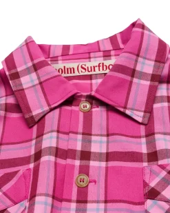 Stockholm Surfboard Club Club Overshirt Pink Check