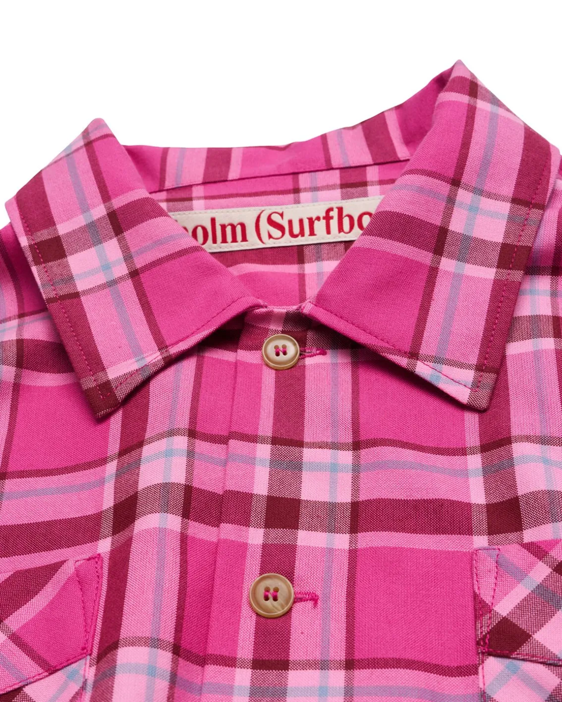 Stockholm Surfboard Club Club Overshirt Pink Check