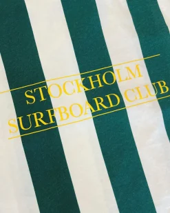 Stockholm Surfboard Club Box T-Shirt Stripe Green/White