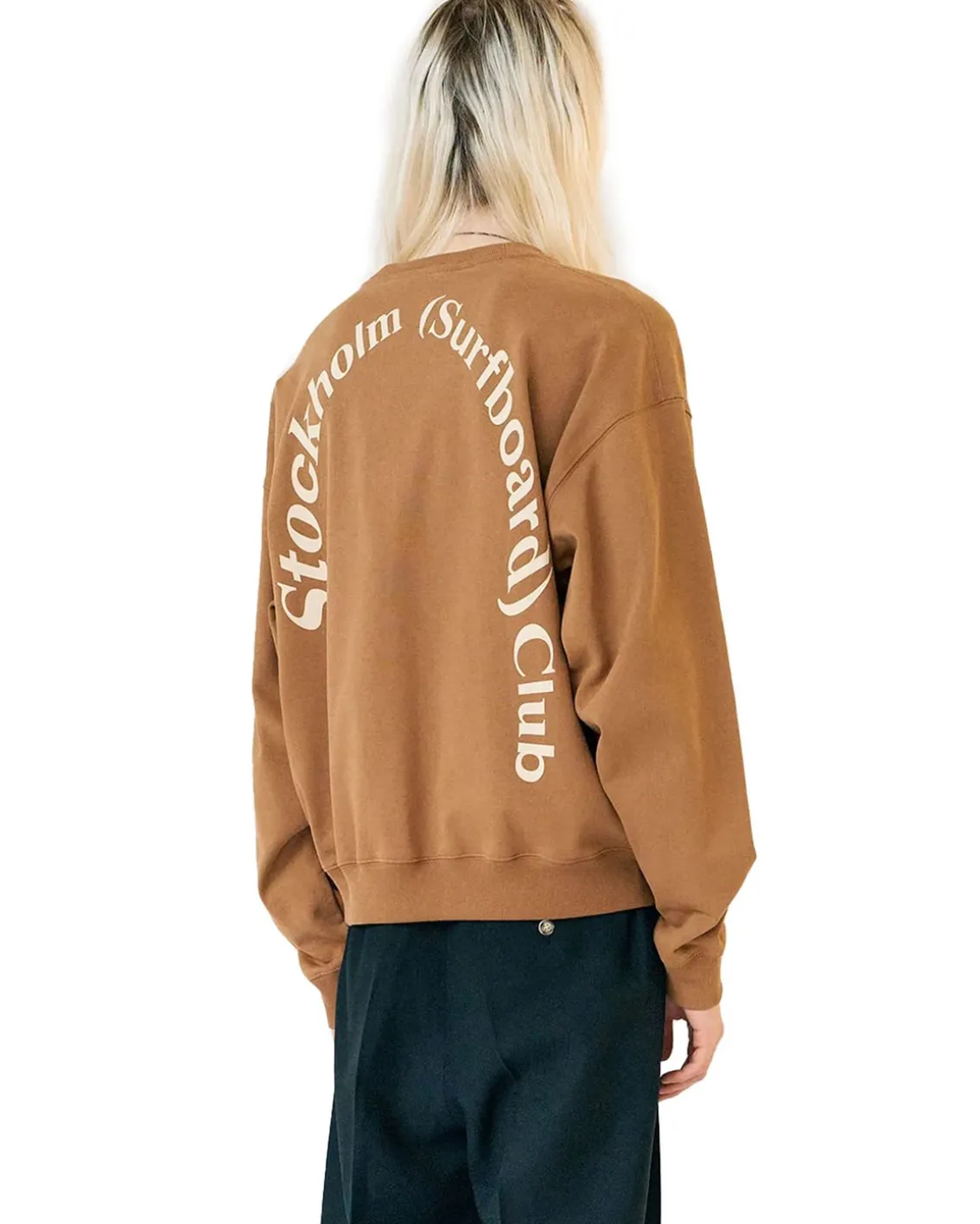 Stockholm Surfboard Club Regular Back Logo Sweater Brown