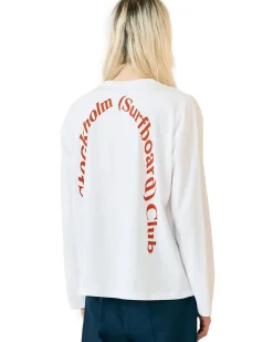 Stockholm Surfboard Club Greg Back Logo Long Sleeve White