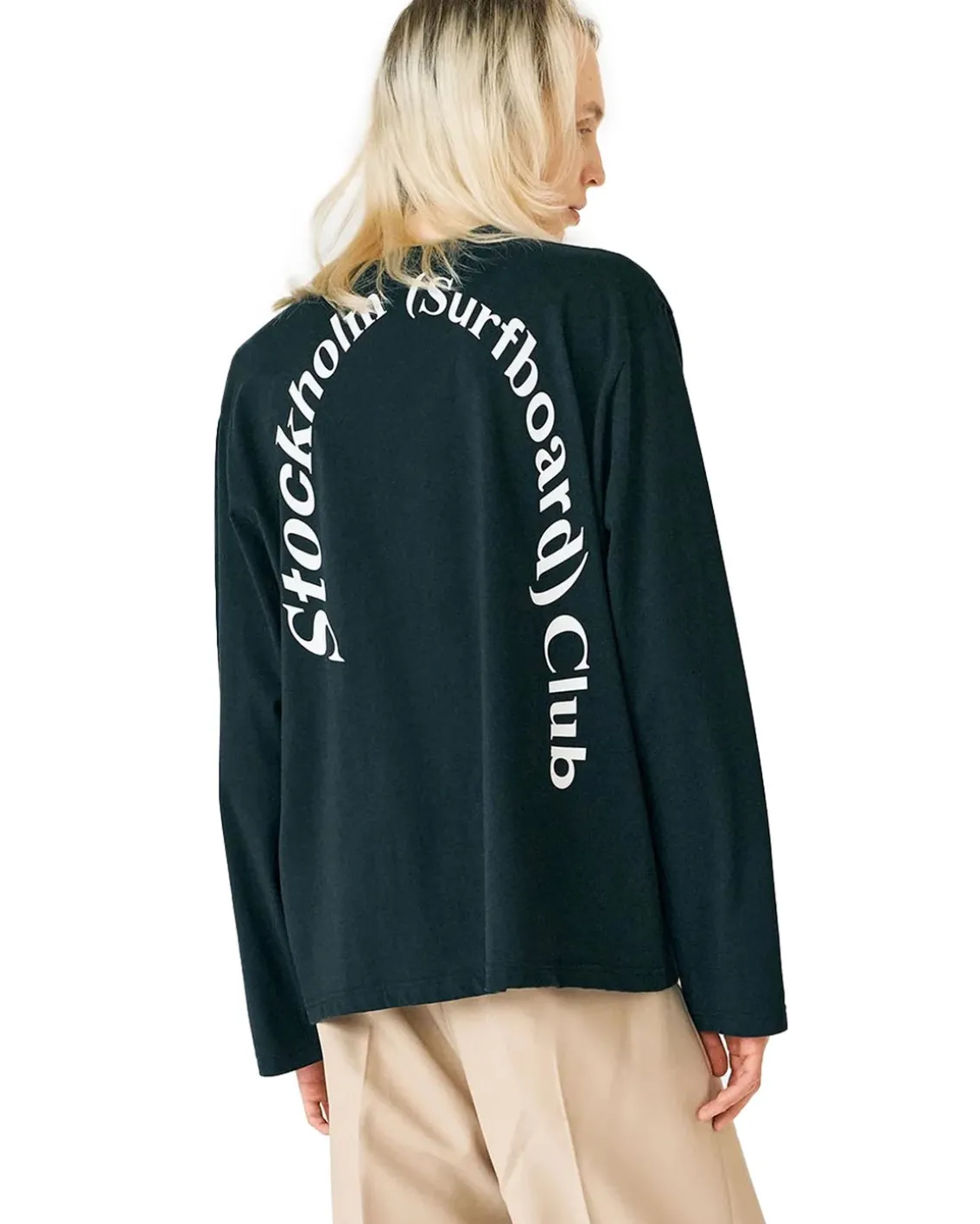 Stockholm Surfboard Club Greg Back Logo Long Sleeve Black